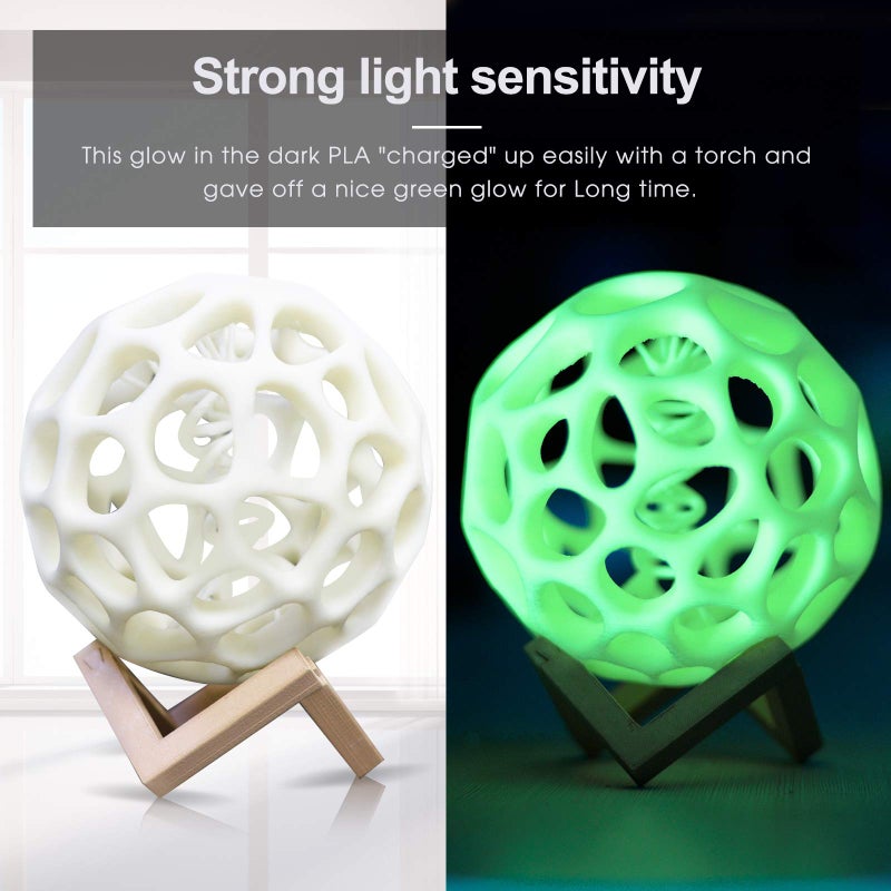iSANMATE 3D Printer Filament, PLA Filament Glow in The Dark, 1.75mm Dimensional Accuracy +/- 0.03 mm, 1 kg Spool - Image 3